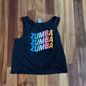Zumba Fitness Black Tank with Multicolor Logo